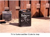 ER 098 TV for bunker and beer cooler for Jeep